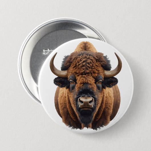 Bison / Büffel Button (Vorne & Hinten)