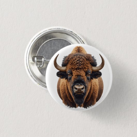 Bison / Büffel Button (Vorne & Hinten)