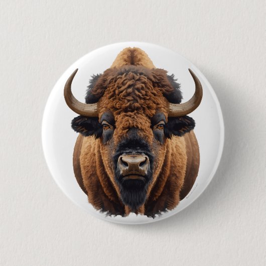 Bison / Büffel Button (Vorderseite)