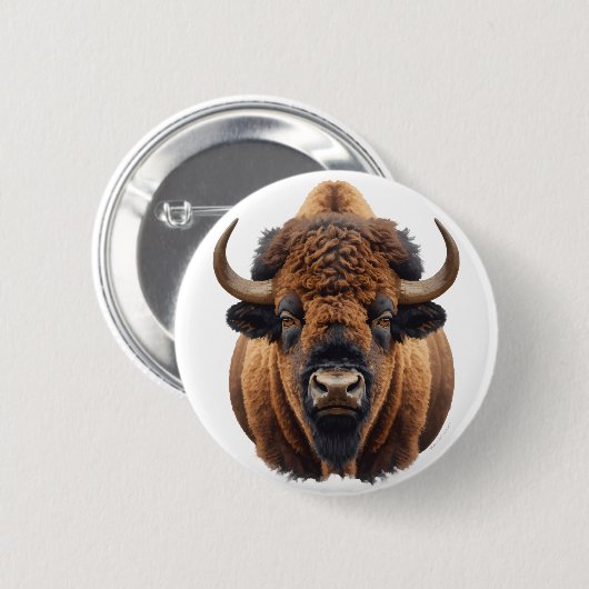 Bison / Büffel Button (Vorne & Hinten)