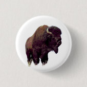 Bison Büffel Button (Vorderseite)