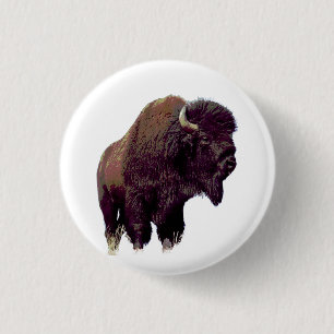 Bison Büffel Button