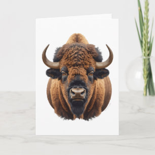 Bison / Büffel Feiertagskarte