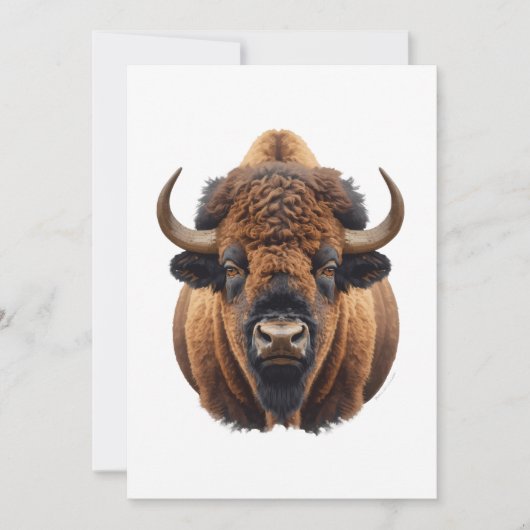 Bison / Büffel Feiertagskarte (Vorderseite)