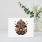 Bison / Büffel Feiertagspostkarte (Stehend Vorderseite)