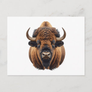 Bison / Büffel Feiertagspostkarte
