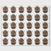 Bison / Büffel Geschenkpapier (Flach)