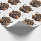 Bison / Büffel Geschenkpapier (Ecke)