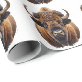 Bison / Büffel Geschenkpapier (Rolleneckpunkt)