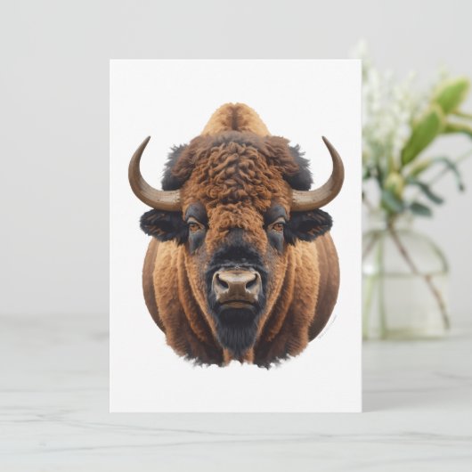 Bison / Büffel Karte (Stehend Vorderseite)
