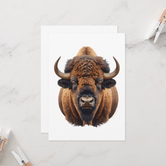 Bison / Büffel Karte (Vorderseite/Rückseite Beispiel)