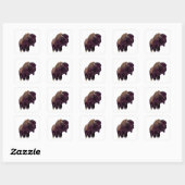 Bison Büffel Karte Quadratischer Aufkleber (Blatt)