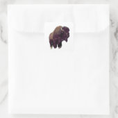 Bison Büffel Karte Quadratischer Aufkleber (Tasche)