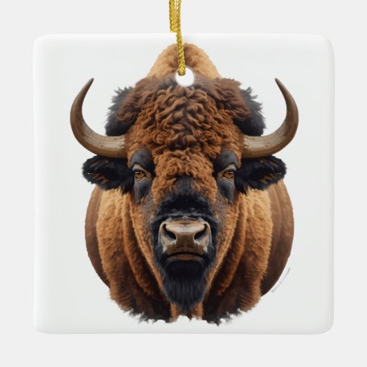 Bison / Büffel Keramikornament (Vorderseite)