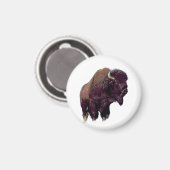 Bison Büffel  Magnet (Vorderseite/Rückseite)