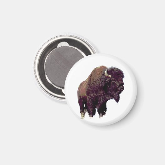 Bison Büffel Magnet (Vorderseite/Rückseite)