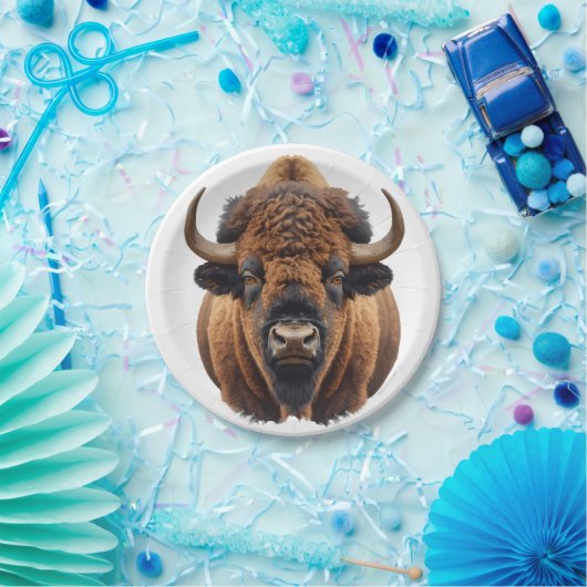 Bison / Büffel Pappteller (Party)
