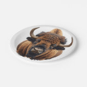 Bison / Büffel Pappteller (Schrägansicht)