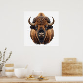 Bison / Büffel Poster (Küche)