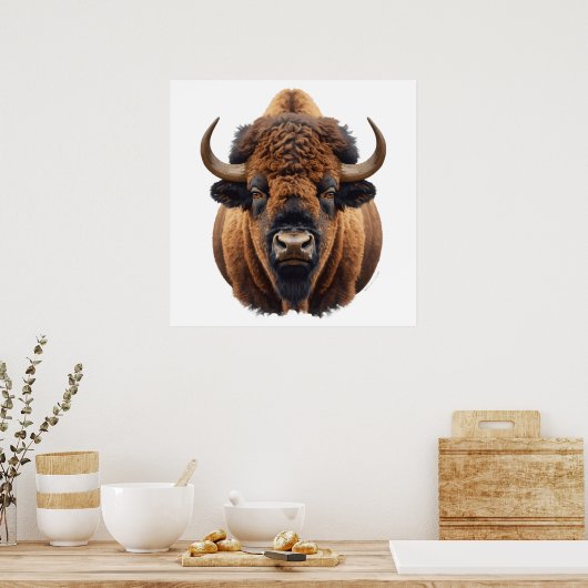 Bison / Büffel Poster (Küche)