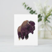 Bison Büffel Postkarte (Stehend Vorderseite)