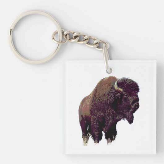 Bison Büffel Schlüsselanhänger (Vorderseite)
