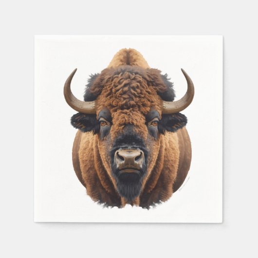 Bison / Büffel Serviette (Vorderseite)