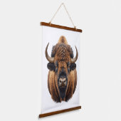 Bison / Büffel Wandteppich Mit Holzrahmen (Gewinkelt)