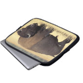 Bison Bull in Yellowstone National Laptopschutzhülle (Vorne Knopf)