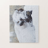 Bison Bull, Wintermantel Puzzle (Vertikal)