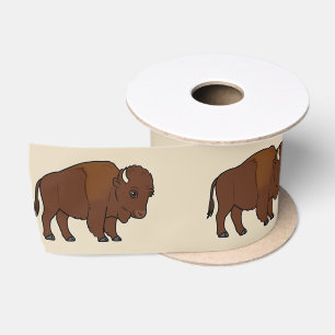 Bison-Cartoon 3' herein Satinband