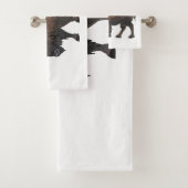 Bison-Cartoon-Abbildung Badhandtuch Set (Insitu)