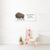 Bison-Cartoon-Abbildung Banner (Insitu)