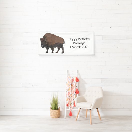 Bison-Cartoon-Abbildung Banner (Insitu)