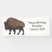 Bison-Cartoon-Abbildung Banner (Horizontal)