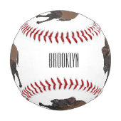 Bison-Cartoon-Abbildung Baseball (Rückseite)