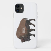 Bison-Cartoon-Abbildung Case-Mate iPhone Hülle (Rückseite)