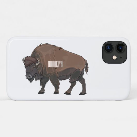 Bison-Cartoon-Abbildung Case-Mate iPhone Hülle (Rückseite (Horizontal))