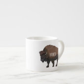 Bison-Cartoon-Abbildung Espressotasse (Vorderseite Rechts)
