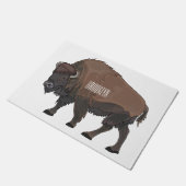 Bison-Cartoon-Abbildung Fußmatte (Schrägansicht)