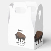Bison-Cartoon-Abbildung Geschenkschachtel (Geöffnet)