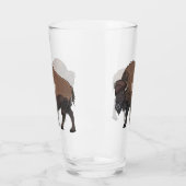 Bison-Cartoon-Abbildung Glas (Links)