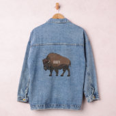 Bison-Cartoon-Abbildung Jeansjacke (Hangar)