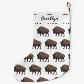 Bison-Cartoon-Abbildung Kleiner Weihnachtsstrumpf (Rückseite)