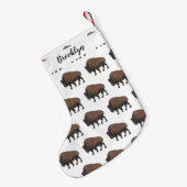 Bison-Cartoon-Abbildung Kleiner Weihnachtsstrumpf (Rückseite (Hängend))