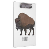 Bison-Cartoon-Abbildung Klemmbrett (Rechts)