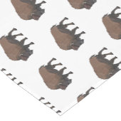 Bison-Cartoon-Abbildung Kurzer Tischläufer (Ecke)