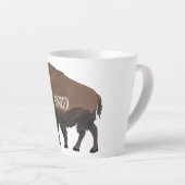 Bison-Cartoon-Abbildung Milchtasse (Rechte Ecke)
