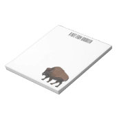 Bison-Cartoon-Abbildung Notizblock (Rotiert)