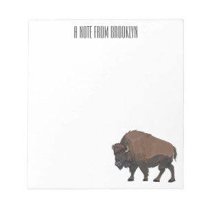 Bison-Cartoon-Abbildung Notizblock